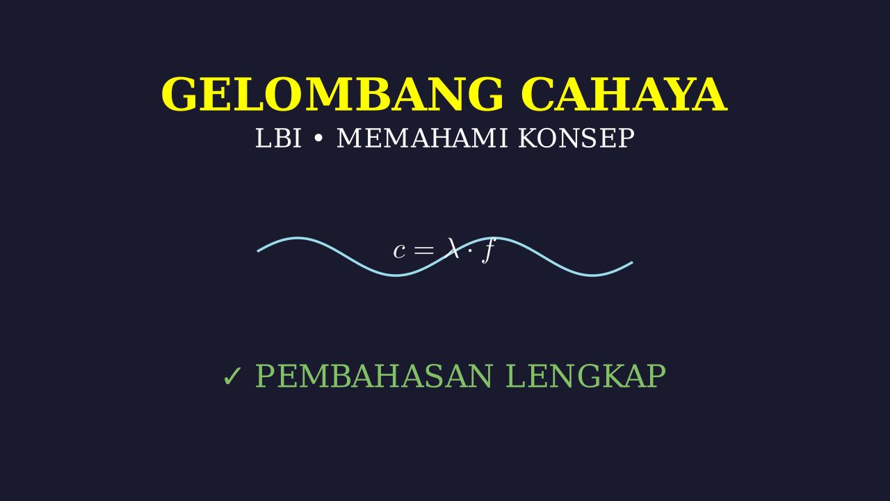 Gelombang Cahaya: Konsep & Sifat