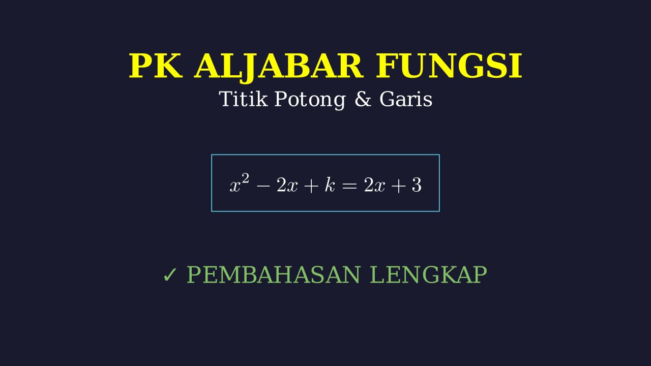 Persamaan Garis Sejajar pada Grafik Kuadrat