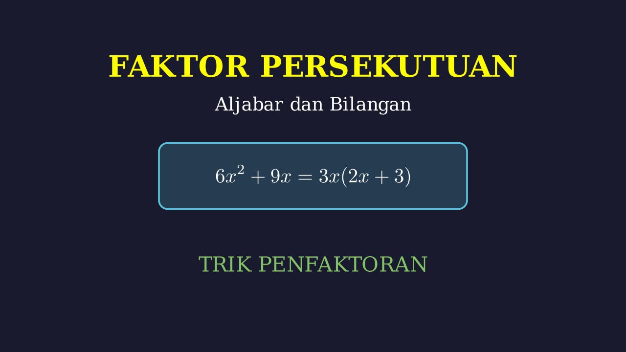 Faktor Persekutuan Aljabar dan Bilangan