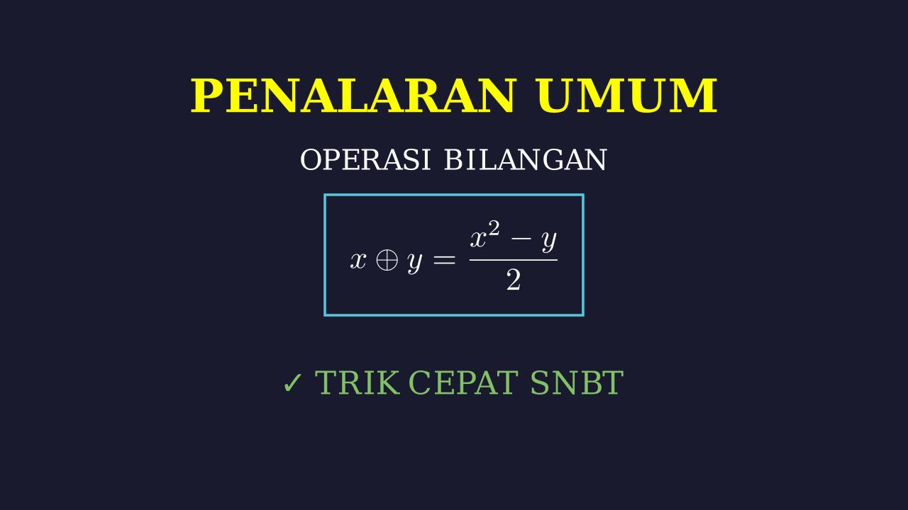Penalaran Umum: Operasi Bilangan