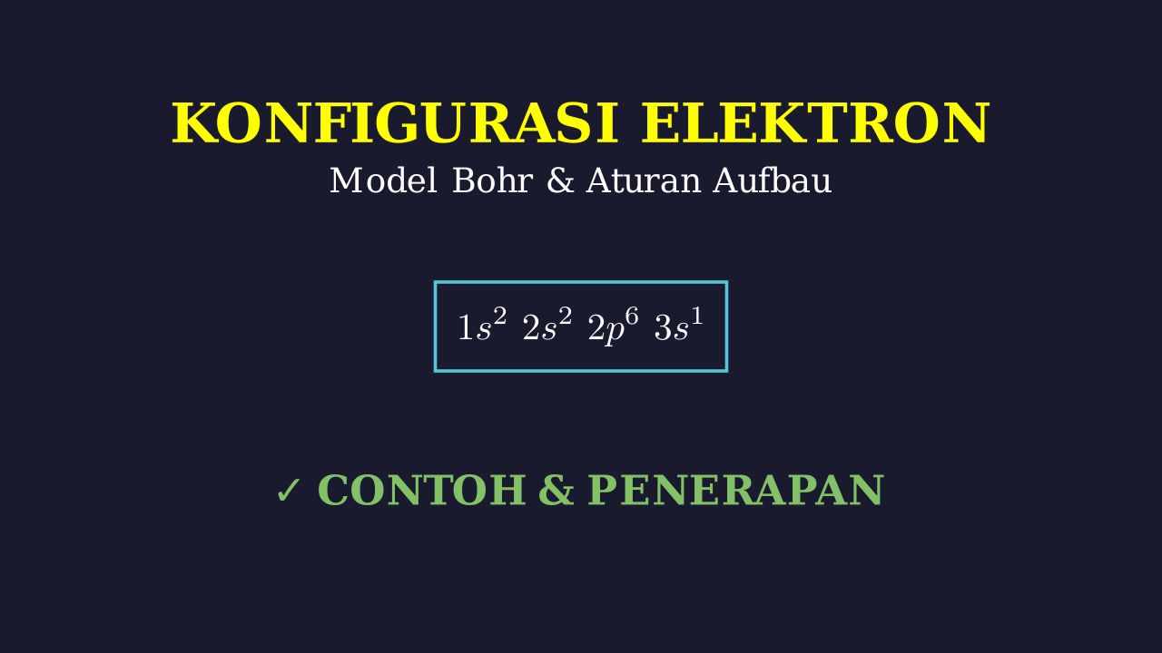 Konfigurasi Elektron: Bohr & Aufbau