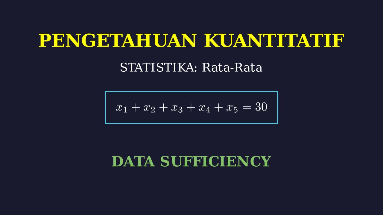 Kecukupan Data: Nilai Terkecil Lima Bilangan