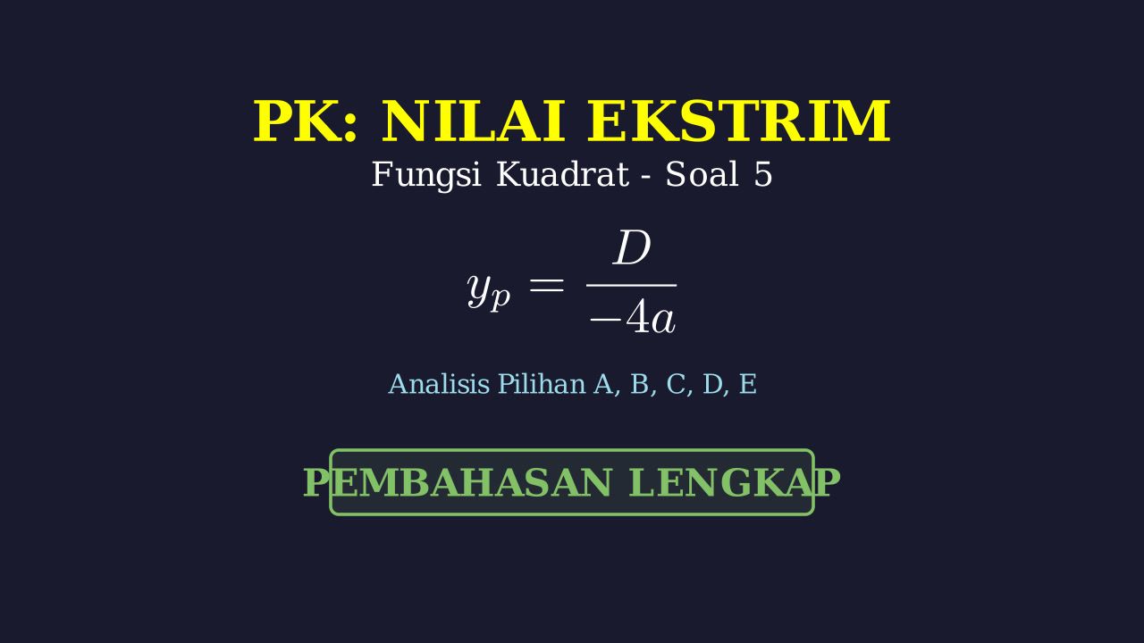 Menentukan Nilai Ekstrim