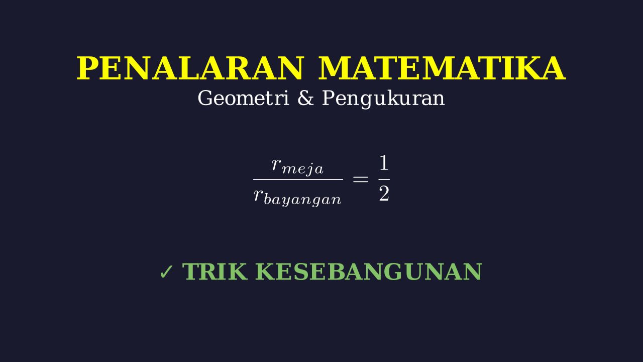 Geometri: Masalah Bayangan Meja Bundar