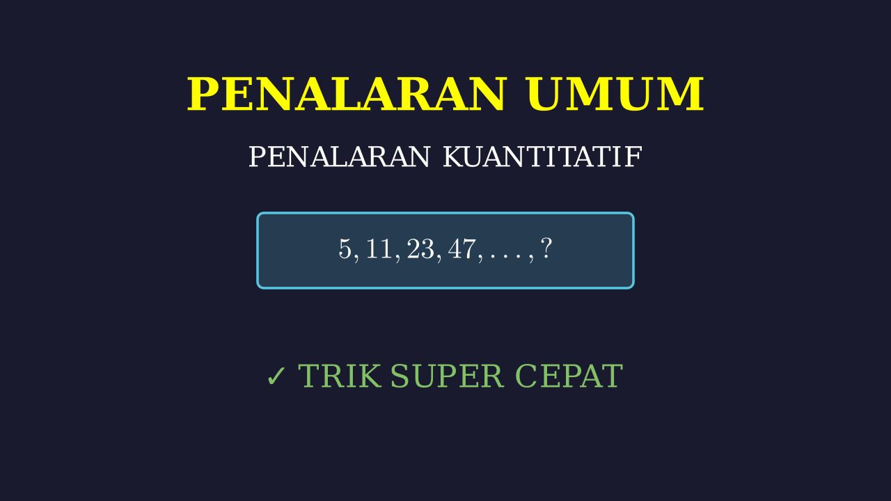 Penalaran Kuantitatif: Materi PU