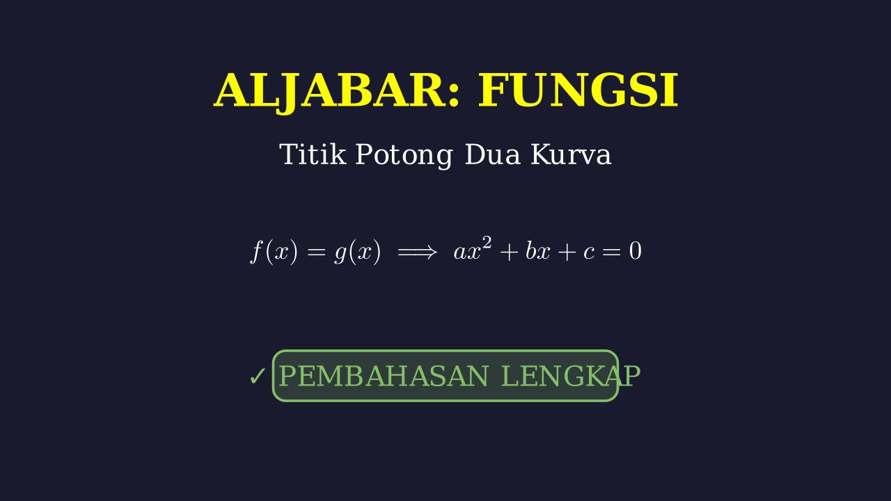 Titik Potong Fungsi Kuadrat dan Persamaan Garis