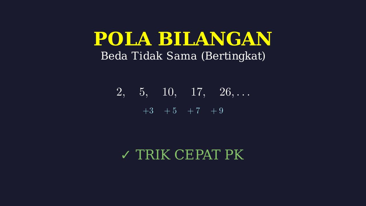 Pola Bilangan Aritmatika Bertingkat