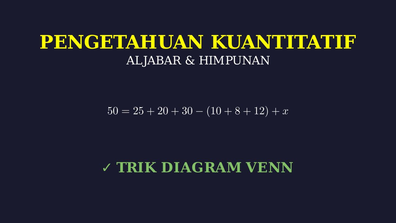 Diagram Venn: Menyelesaikan Soal Himpunan
