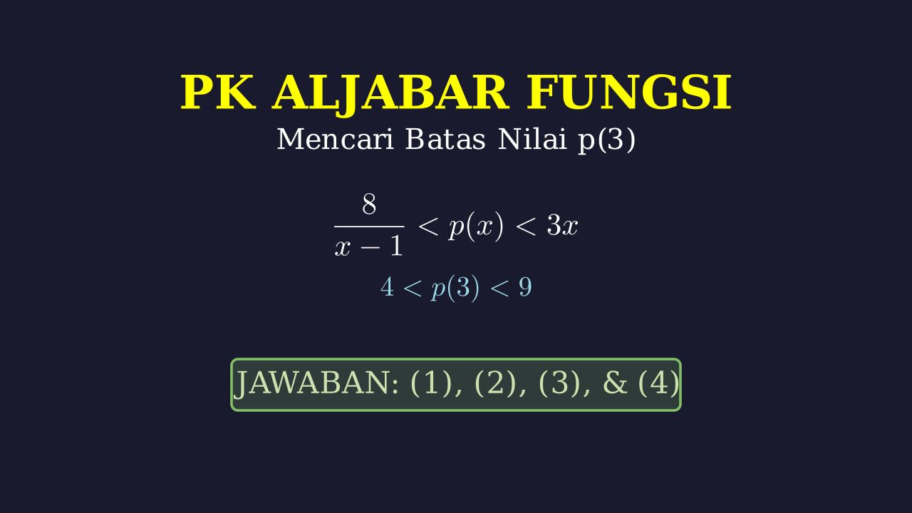 Menentukan Nilai Fungsi yang Tidak Mungkin