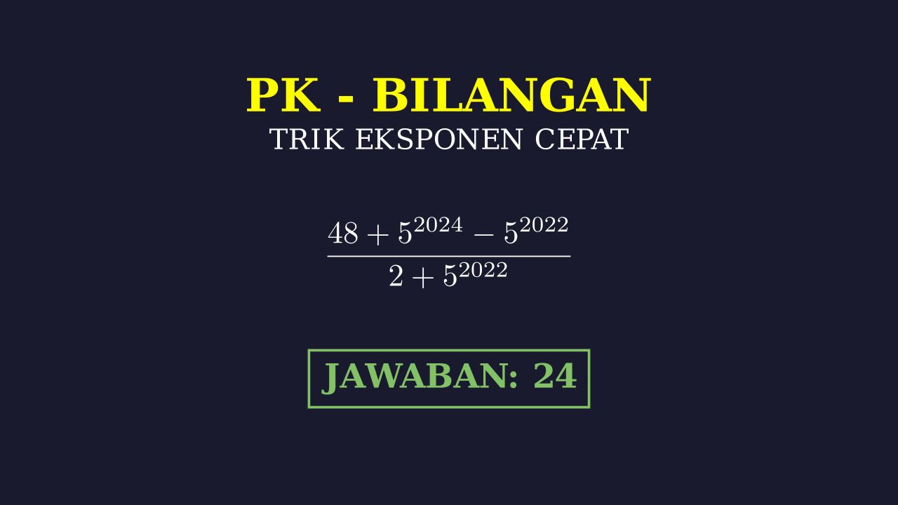Menyelesaikan Operasi Eksponen