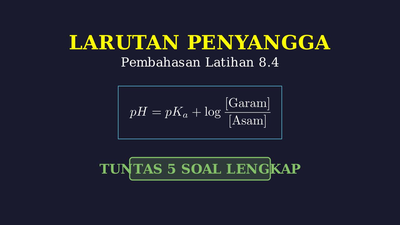 Pembahasan Soal pH Larutan Penyangga: Latihan 8.4