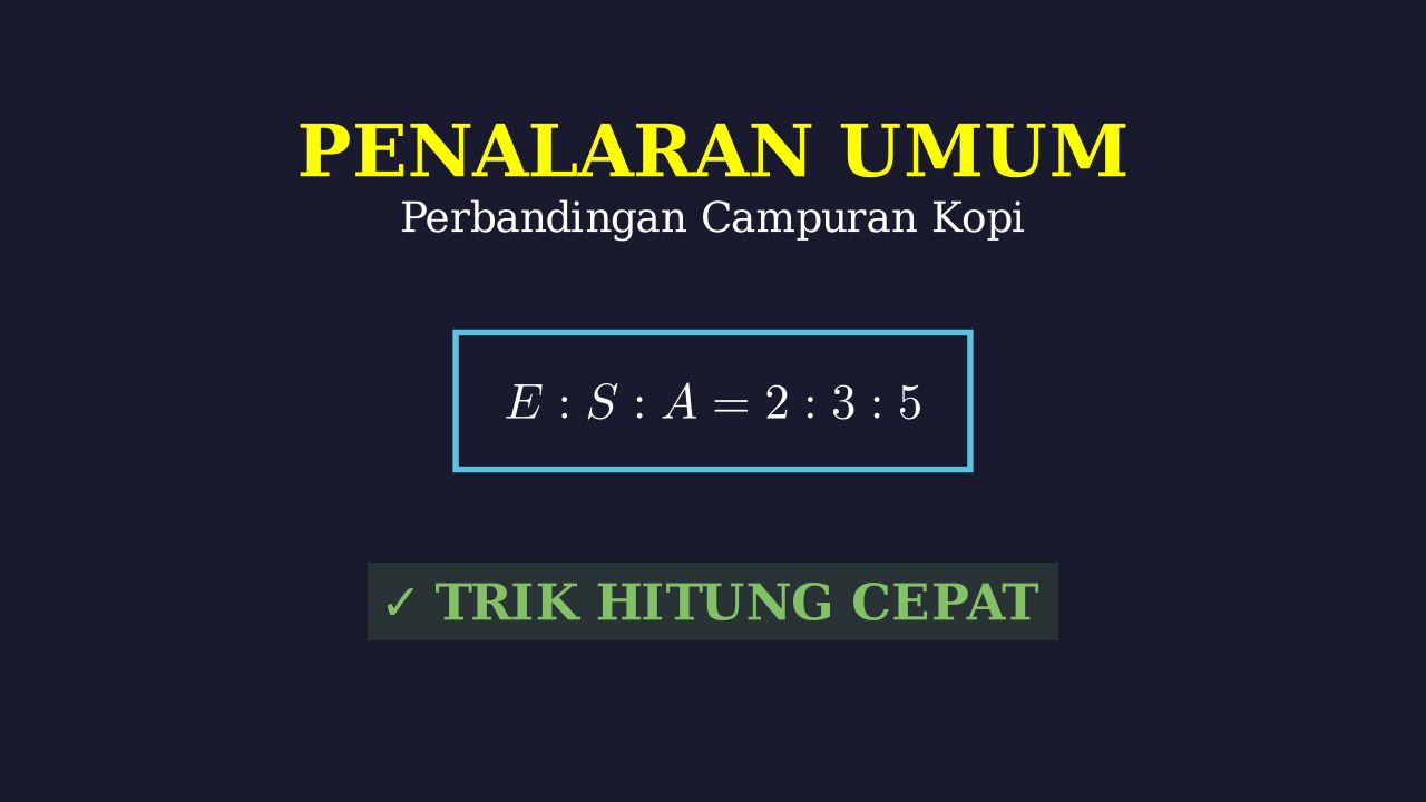 TPS Penalaran Umum: Logika Resep Kopi