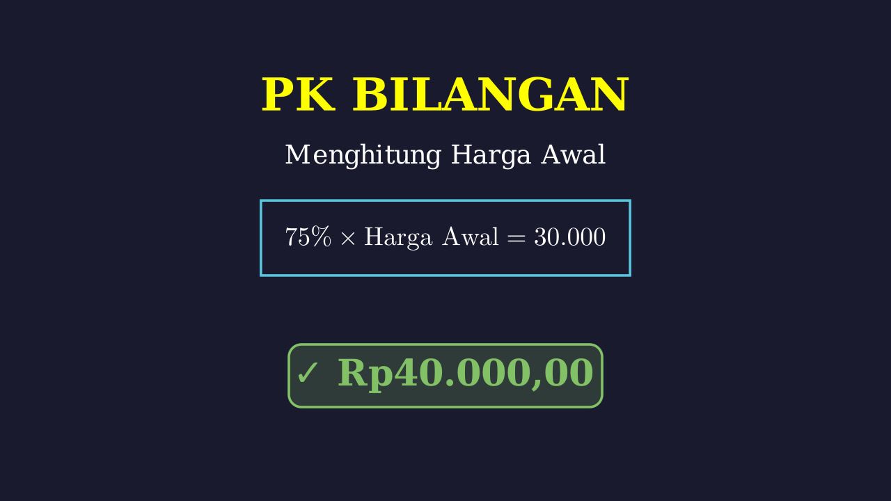 Menghitung Harga Sebelum Diskon