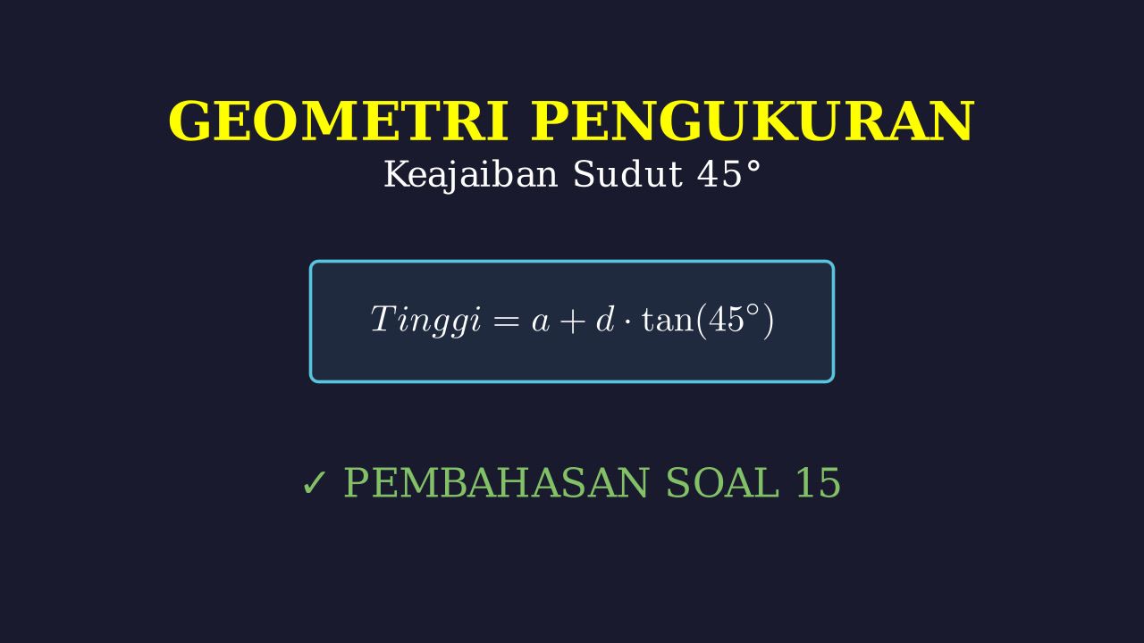 Keajaiban Sudut 45 Derajat: Menghitung Tinggi Tiang