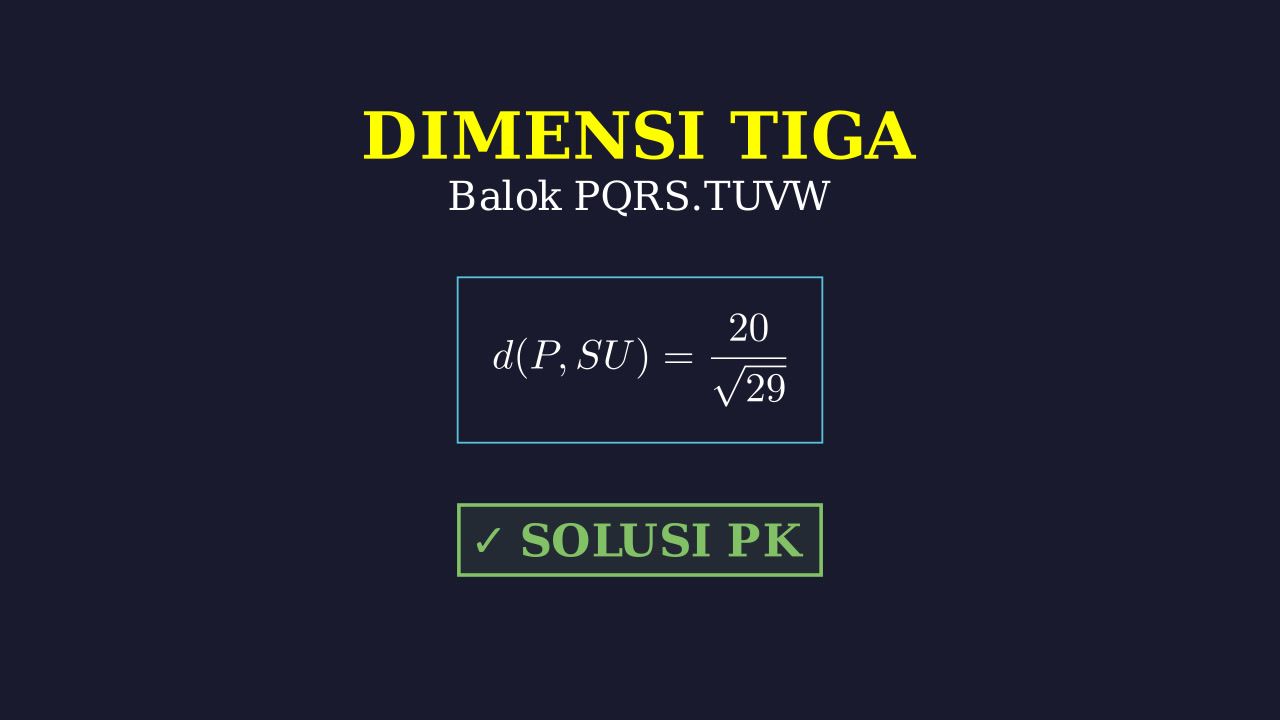 Dimensi Tiga: Jarak Titik ke Garis