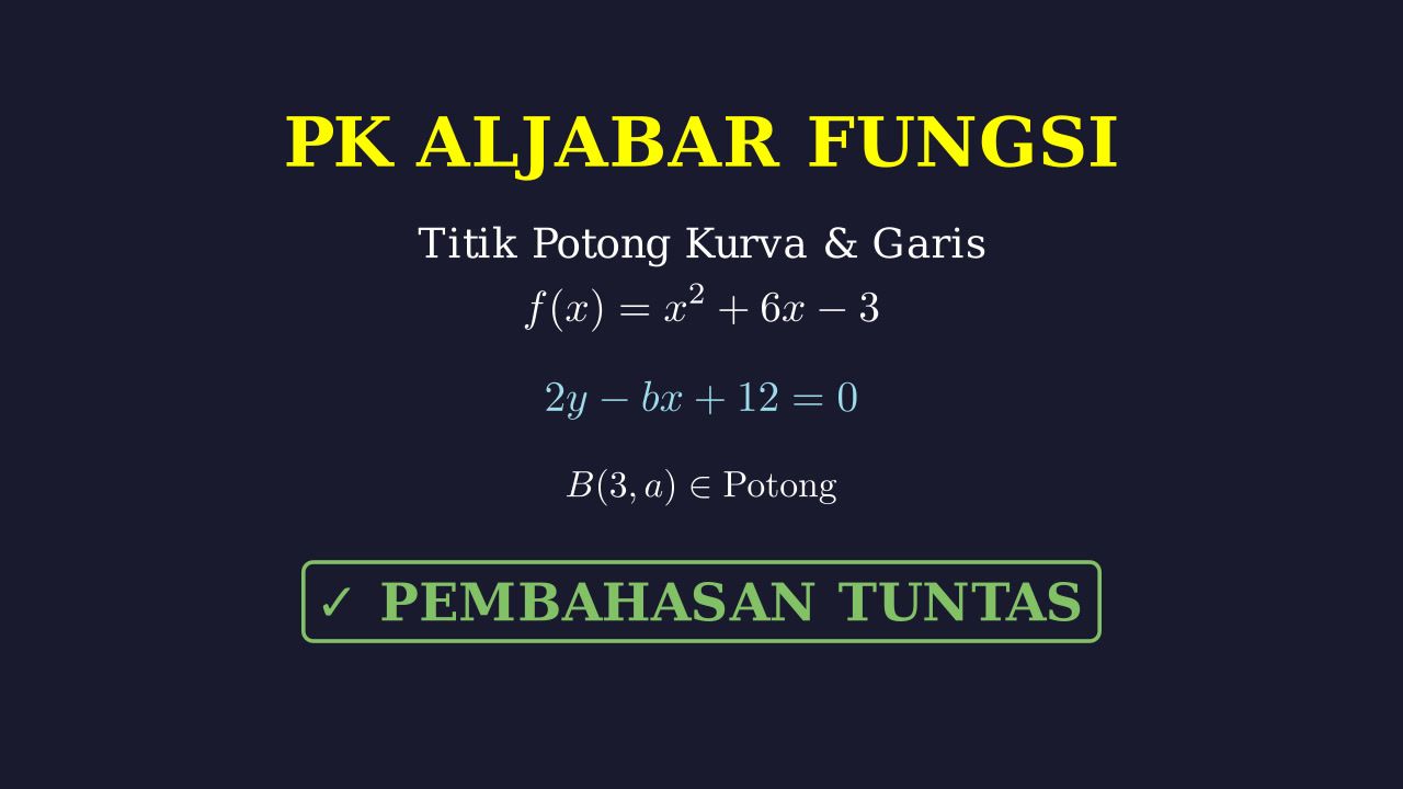 Titik Potong Fungsi Kuadrat dan Garis