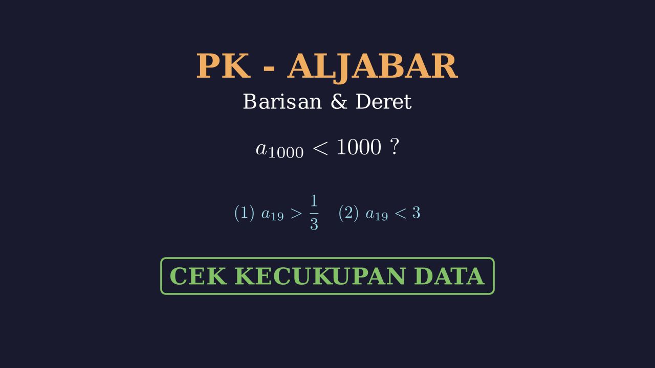 Kecukupan Data: Barisan Aritmatika
