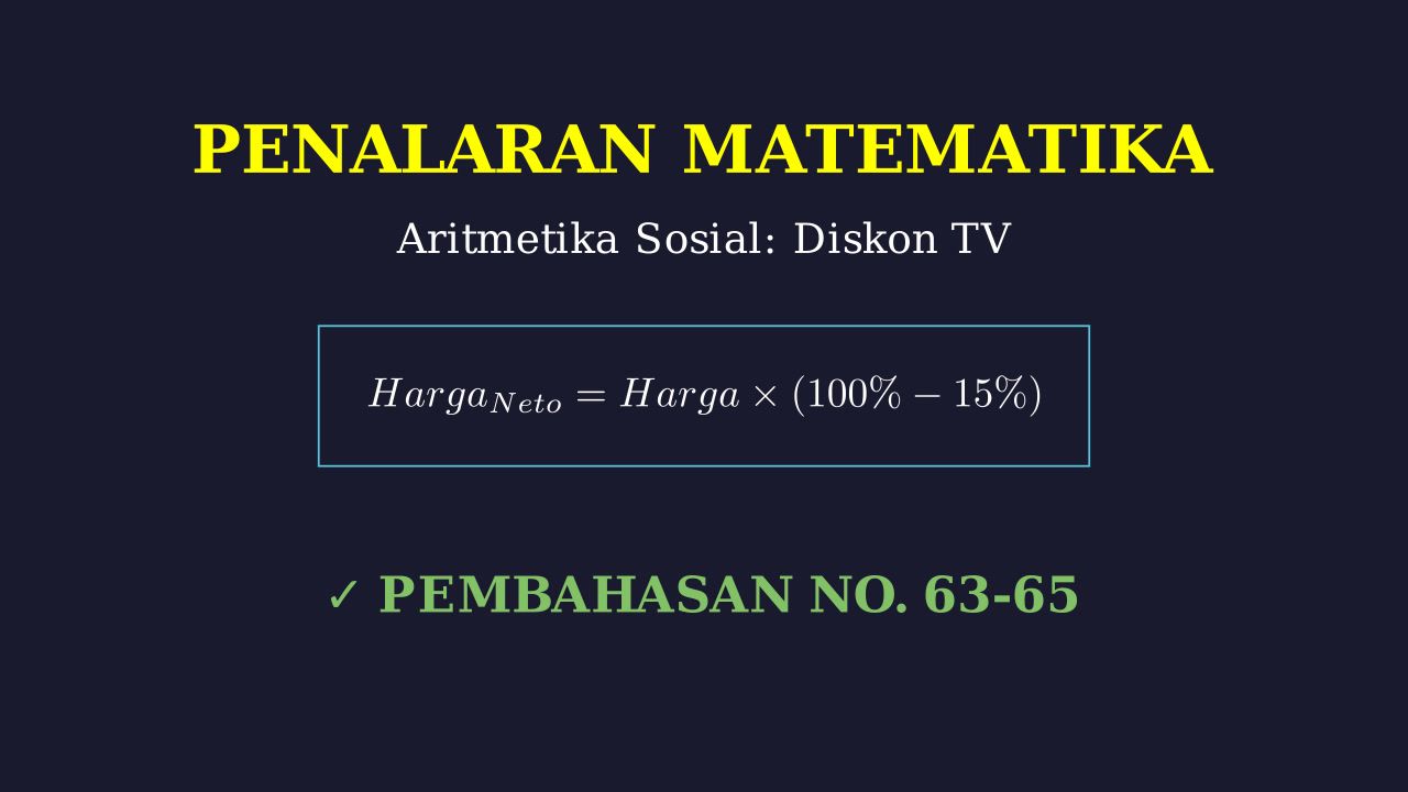 Menghitung Harga TV Setelah Diskon