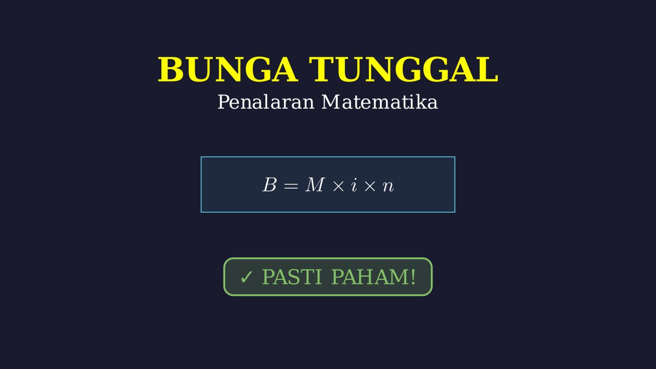 Memahami Bunga Tunggal