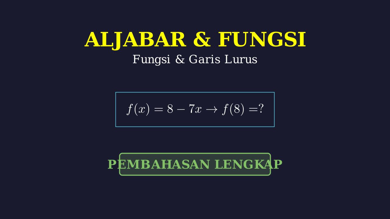 Fungsi dan Persamaan Garis Lurus
