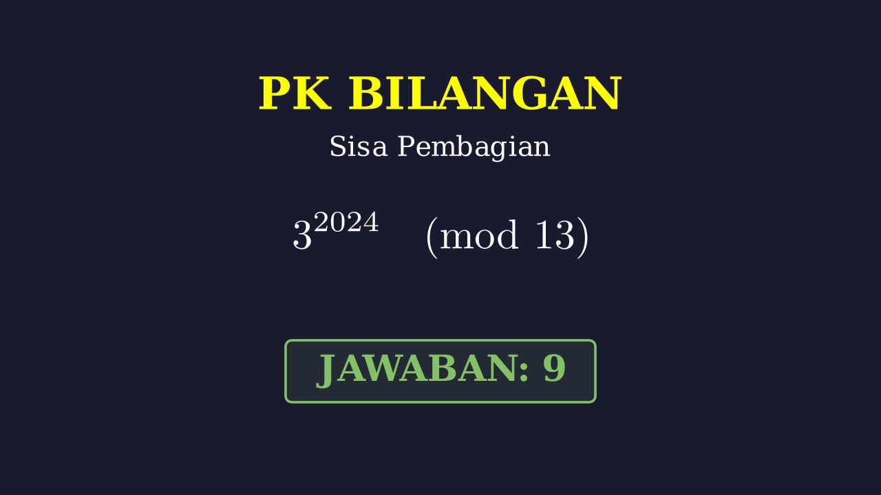 Sisa Pembagian Bilangan Berpangkat