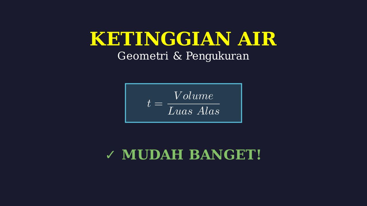Menghitung Ketinggian Air di W