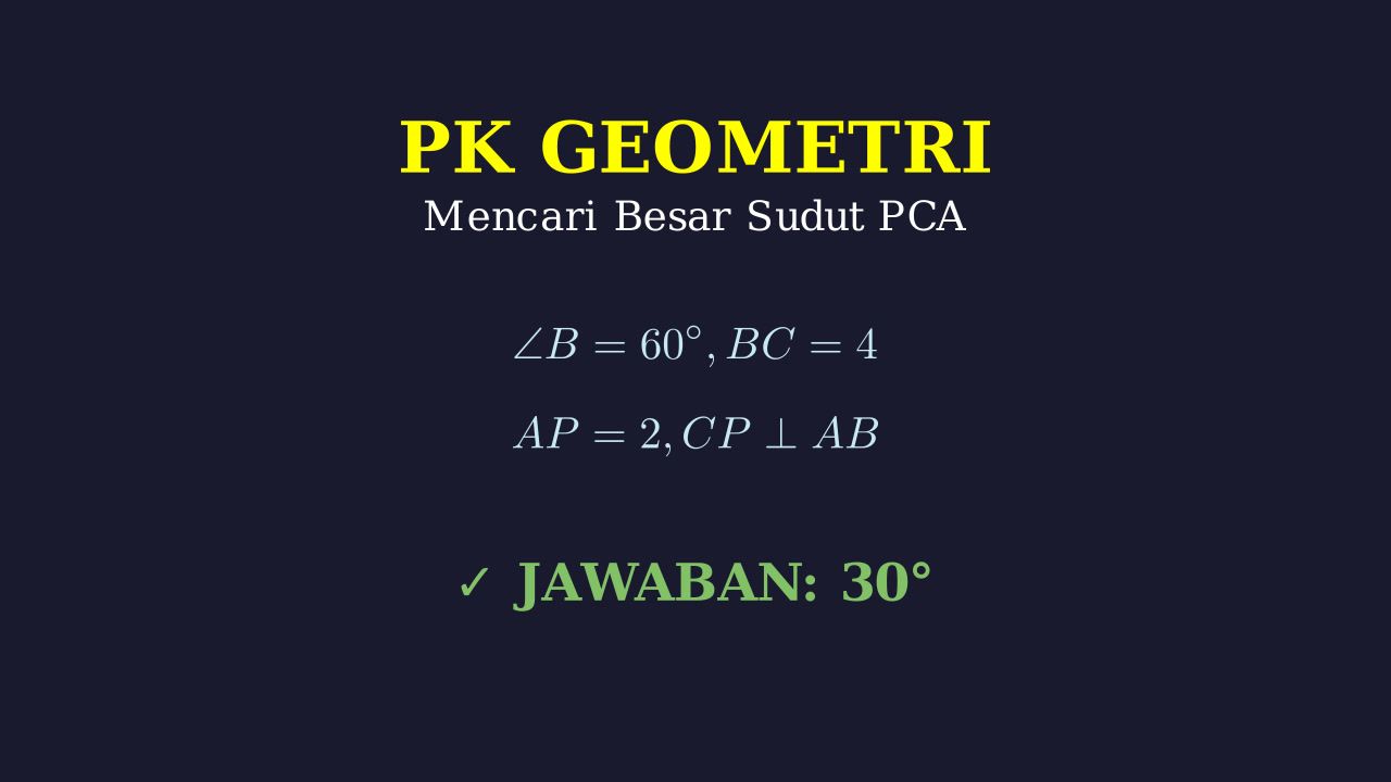 Geometri: Menghitung Besar Sudut PCA