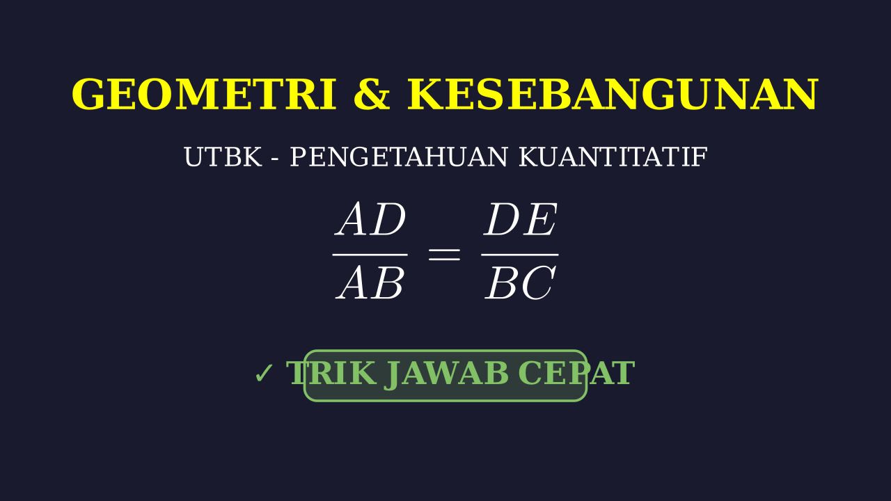 Geometri & Kesebangunan: Persiapan UTBK