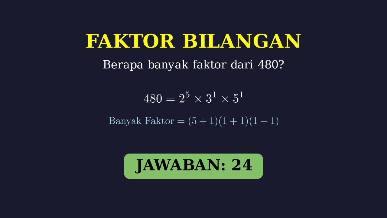 Menghitung Banyak Faktor Positif