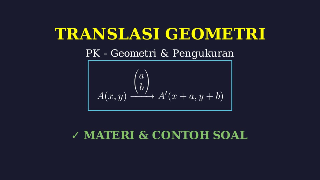 Translasi Geometri: Konsep dan Contoh Soal