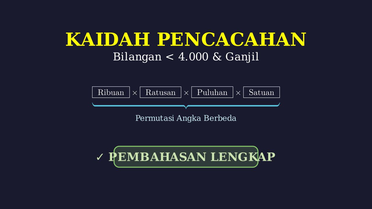 Permutasi: Menyusun Bilangan Ganjil < 4.000