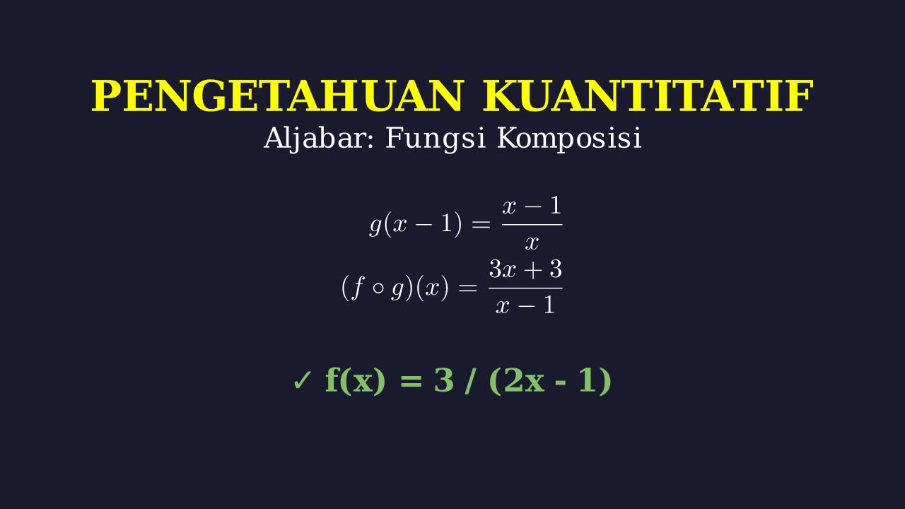 Fungsi Komposisi: Menentukan f(x)