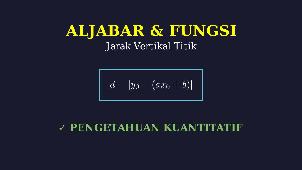 Jarak Vertikal Titik ke Garis