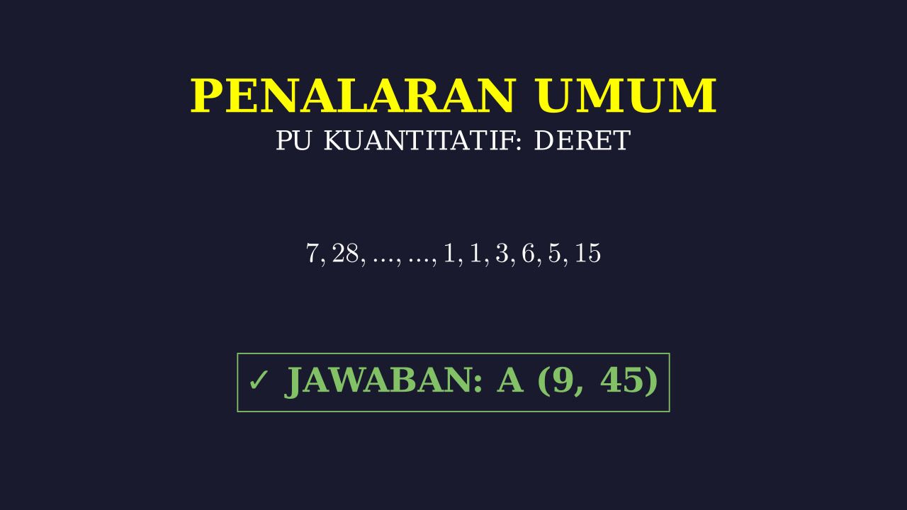 Pola Deret Angka