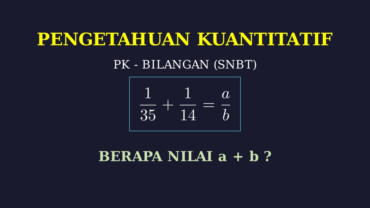 Penjumlahan Pecahan: Pengetahuan Kuantitatif