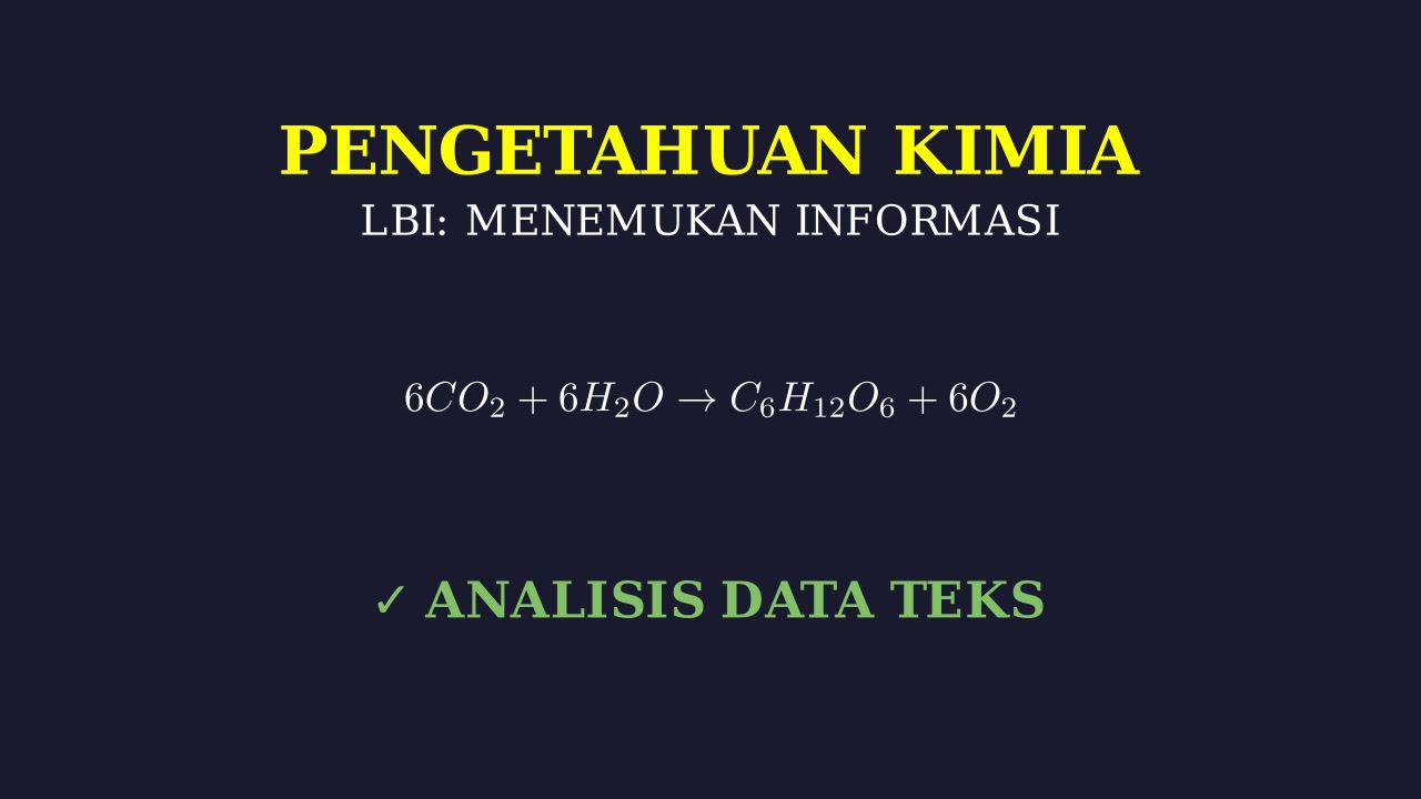Materi Pengetahuan Kimia