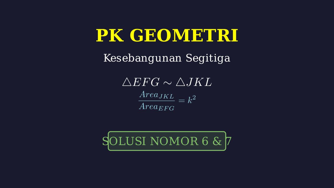 Kesebangunan Segitiga: Luas dan Koordinat