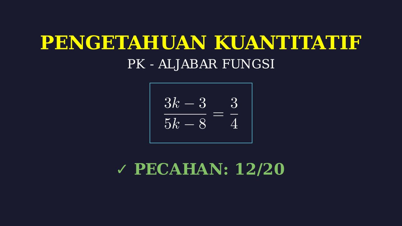 Mencari Nilai Pecahan Senilai