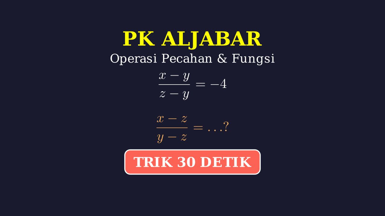 Manipulasi Aljabar: Menentukan Nilai Pecahan