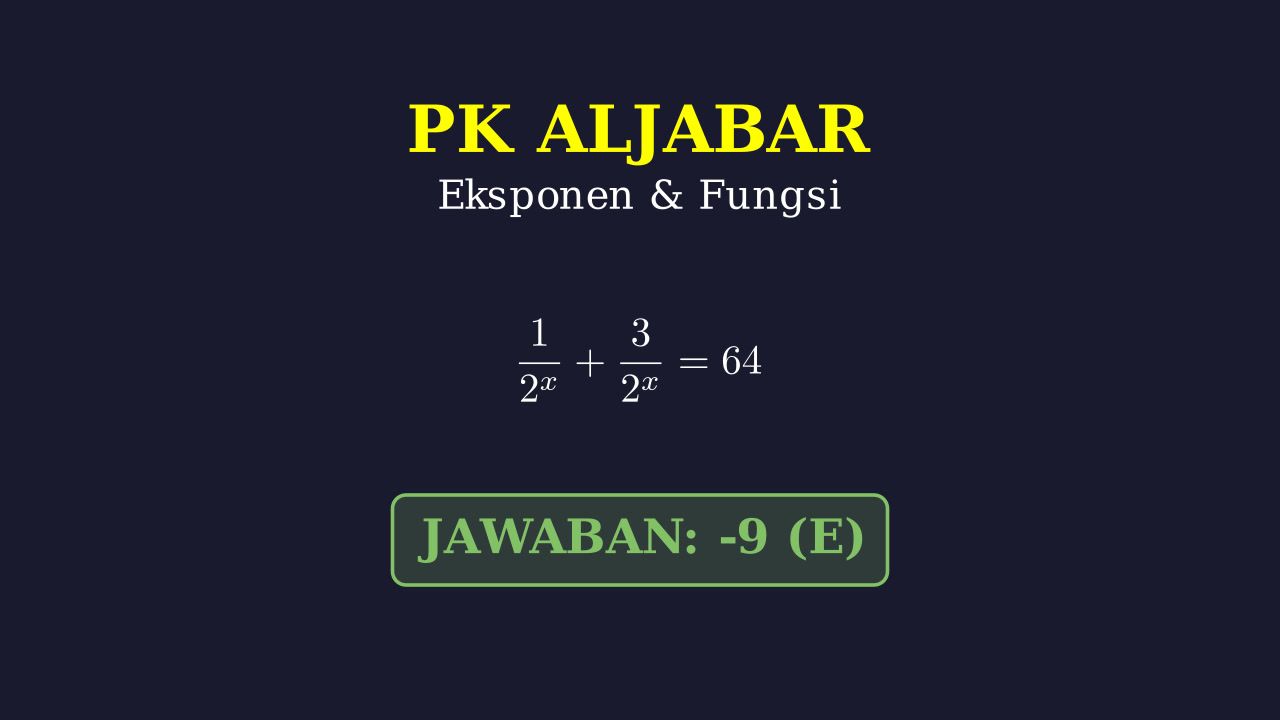 Menyelesaikan Persamaan Eksponen