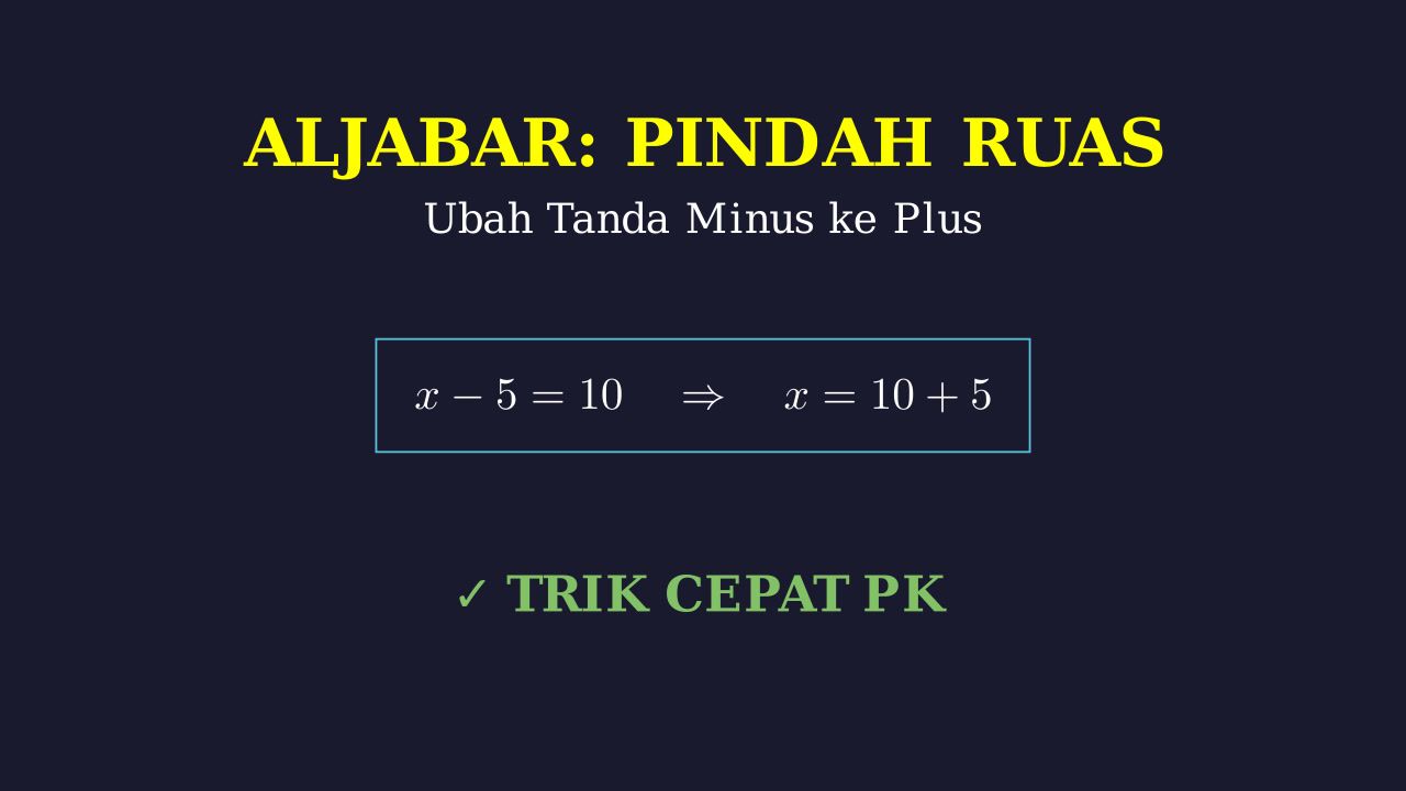 Pindah Ruas dalam Persamaan