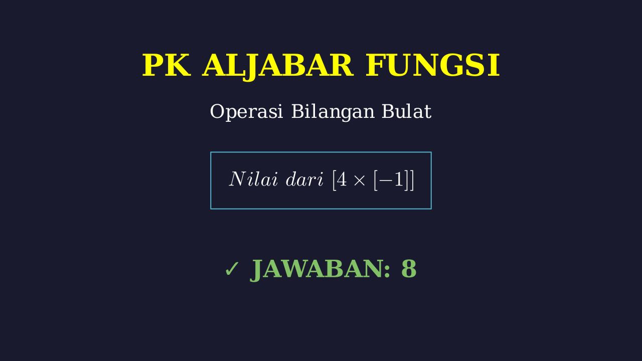 Operasi Bilangan Bulat Bersyarat