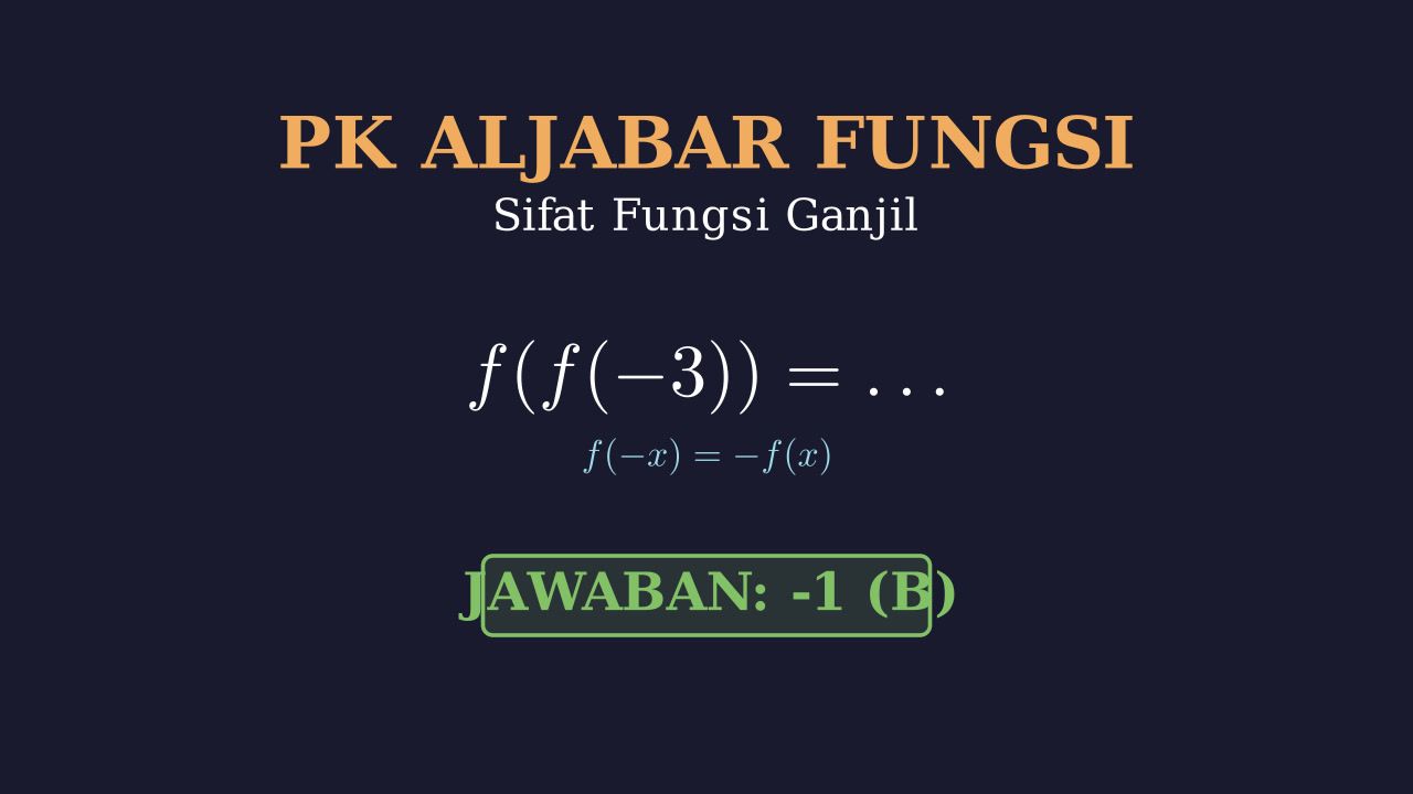 Menyelesaikan Soal Fungsi Ganjil