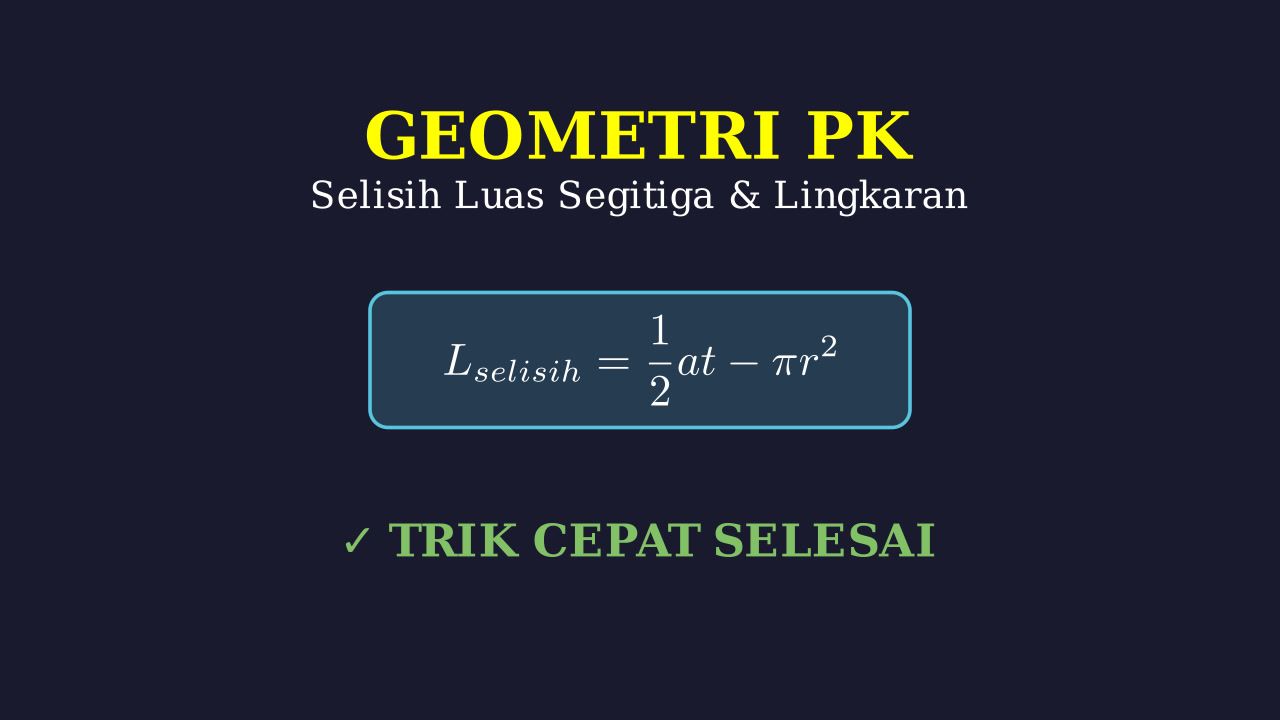 Selisih Luas Segitiga Siku-Siku dan Lingkaran Dalam