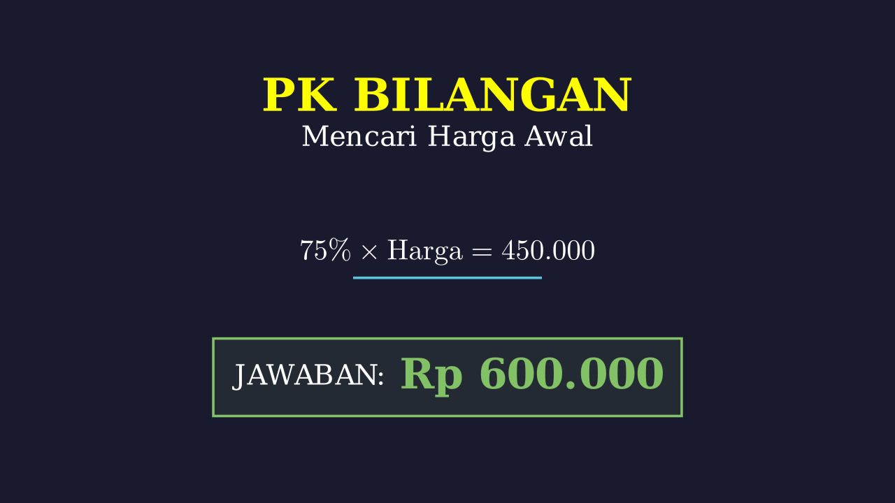 Menghitung Harga Sebelum Diskon