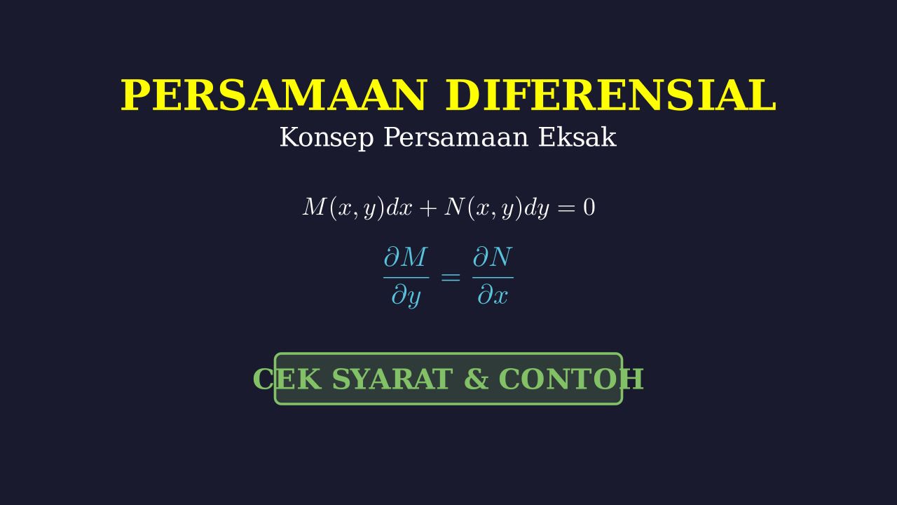 Persamaan Diferensial Eksak: Konsep & Soal