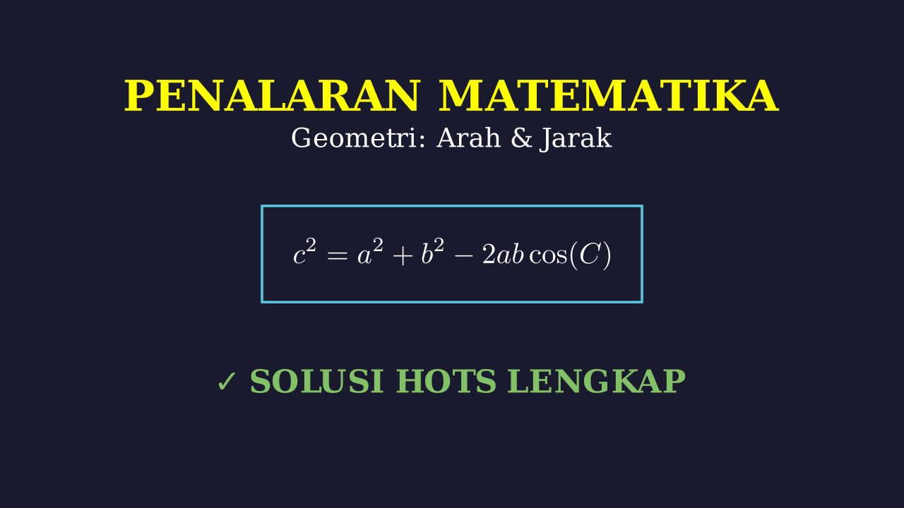 Jurusan Tiga Angka: Soal HOTS Pesawat
