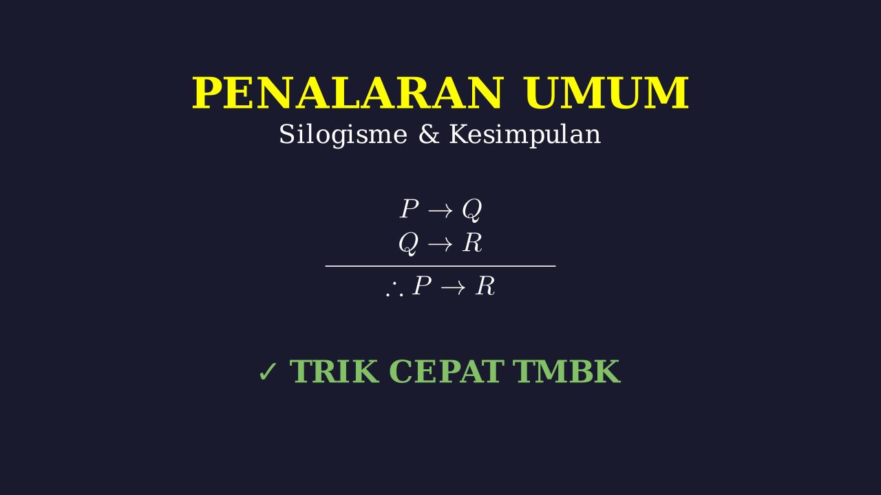 Kupas Tuntas Silogisme & Penarikan Kesimpulan PU TMBK