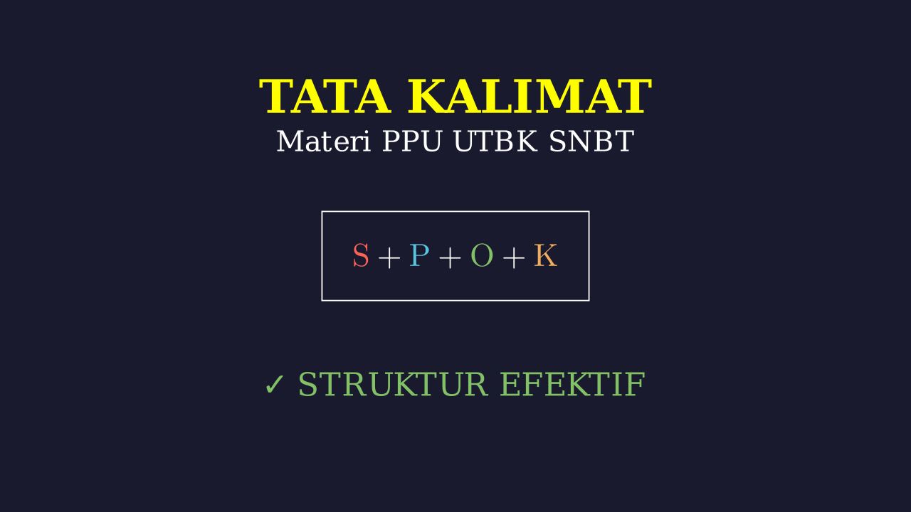 Tata Kalimat PPU