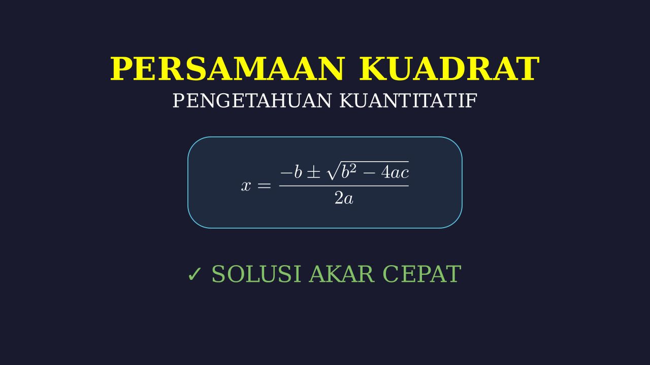 Persamaan Kuadrat